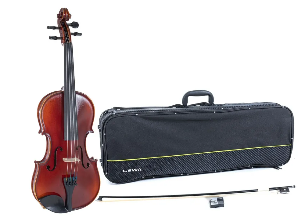 Novità Violino Gewa Ideale 4/4 set con custodia rettangolare, archetto in carbonio e corde Aurora