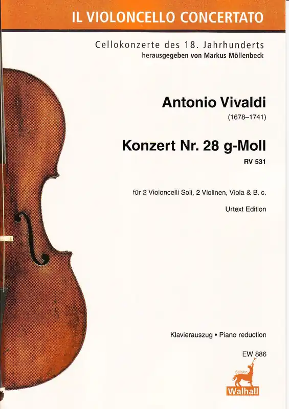 Esclusivo Vivaldi, Antonio (1678–1741) Konzert Nr. 28 g-Moll RV 531 – Klavierauszug
