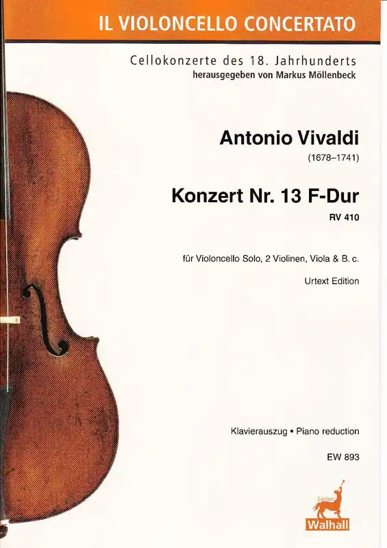 Vivaldi, Antonio (1678–1741) Konzert Nr. 13 F-Dur RV 410 - Klavierauszug Offerta Limitata