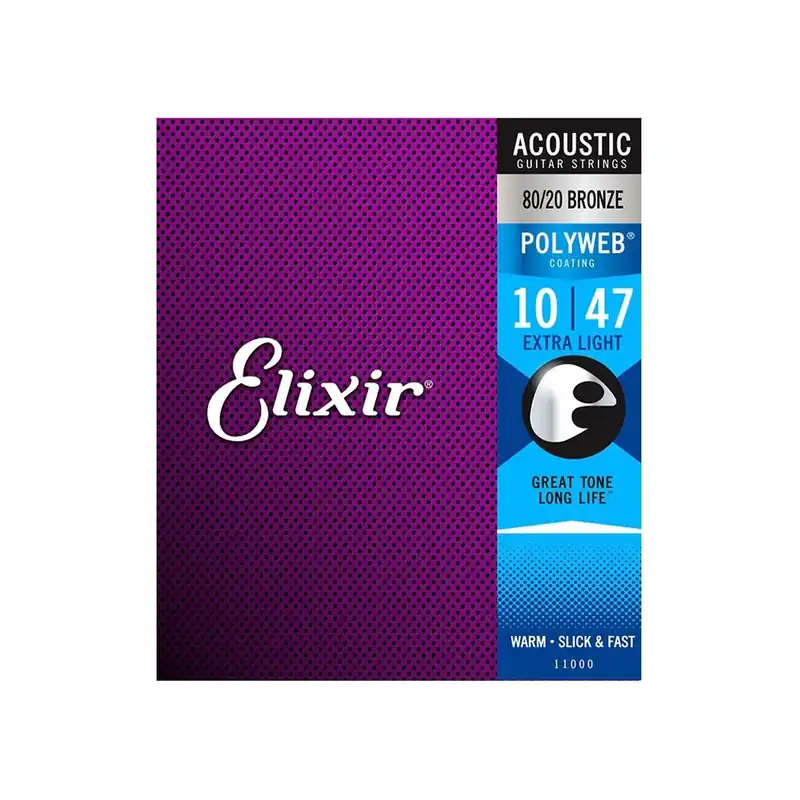 Di Tendenza ELIXIR 11000 Acoustic 80/20 Bronze Polyweb Extra Light 10-47