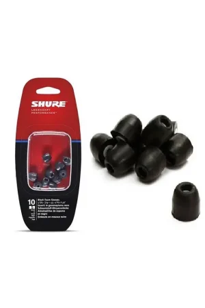 Inserto auricolare F in gomma lavabile Small per SE, SCL3, SCL4,SCL5 nero, 10 pezzi. Scelto Dai Clienti
