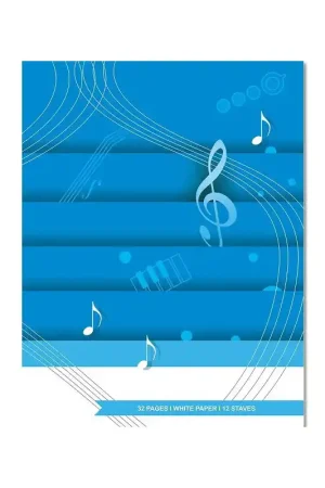 Quaderno di musica - 12 righi, 32 pp. carta bianca Direttamente Dal Produttore