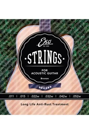 EKO GUITARS Corde Chitarra Acustica Bronze 11-52 Light Medium Set/6 Non Perdere