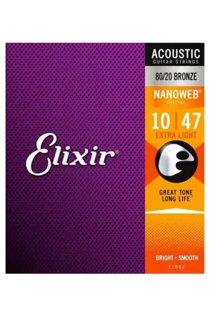 Scelto Dai Clienti ELIXIR 11002 ACOUSTIC 80/20 BRONZE NANOWEB