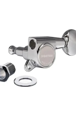GOTOH Meccaniche per chitarra, 3x L+ 3x R, rapporto 1 16, bottone ovale cromato, cromato Non Perdere