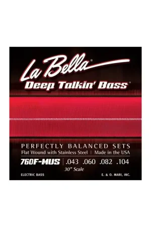 Occasione Imperdibile LABELLA Muta di corde per basso 4 corde, 043-104, scala 30‘‘ thru-body
