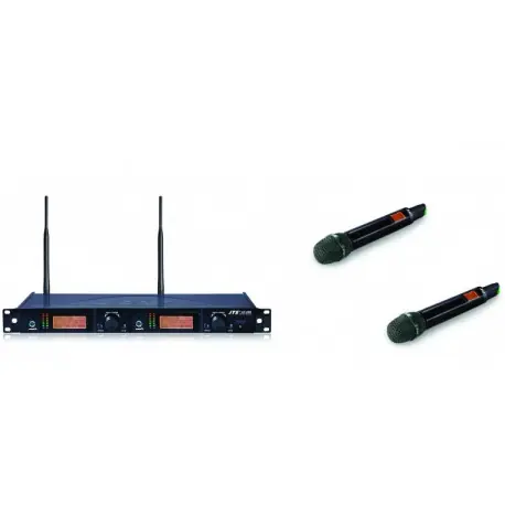 JTS UF-20R + 2x JSS-20 Sistema doppio radiomicrofono a mano Prezzo Scontato