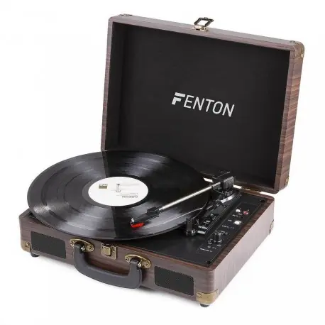 Fenton RP115 BT Giradischi vintage in valigetta Brown Wood A Buon Prezzo