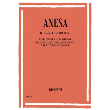Anesa Il Canto Moderno Compra Online