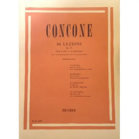 Concone 40 Lezioni Op. 17 Ultimissimo Modello