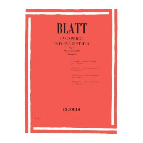 Prezzo Scontato Blatt 12 Capricci