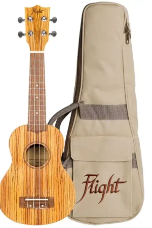 Più Venduto FLIGHT DUS 322 ZEBRAWOOD SOPRANO UKULELE