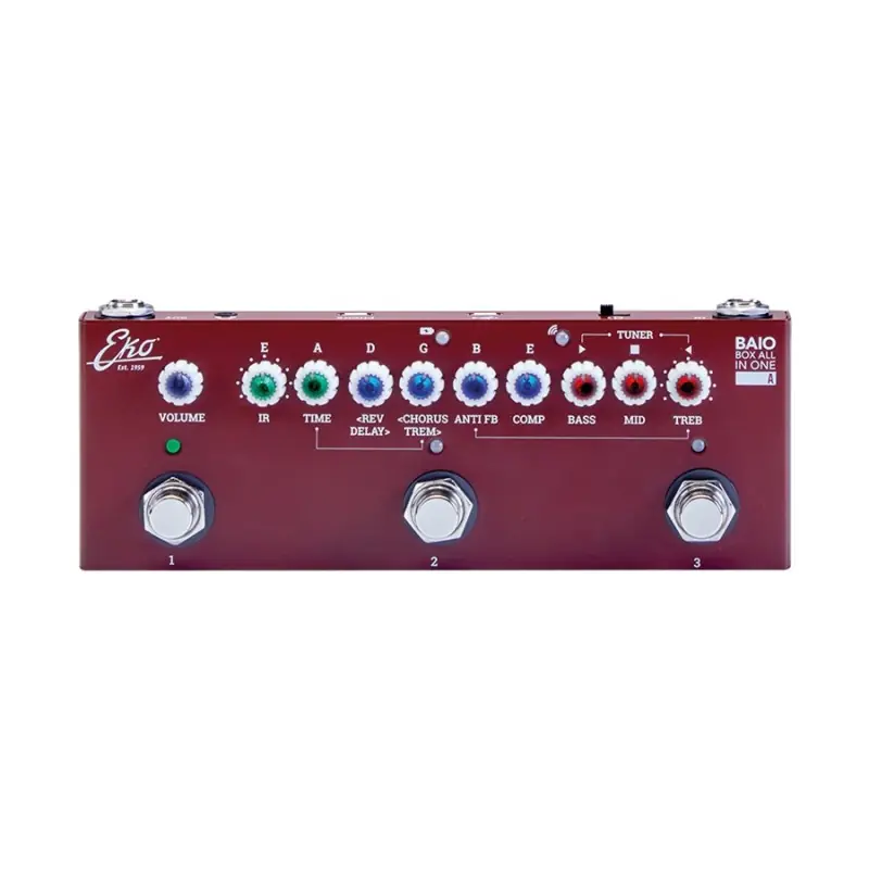 Eko Guitars - BAIO A - Pedale Multieffetto con IR integrati per chitarra acustica Spedito Oggi