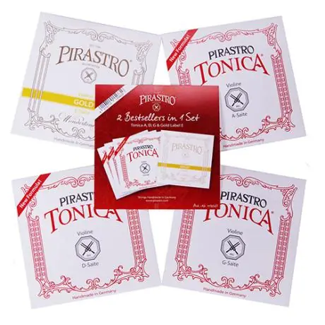 Esclusivo TONICA GOLD corde per violino SET di Pirastro