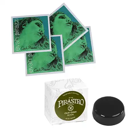 Ultimissimo Modello EVAH PIRAZZI corde per viola SET + colofonia di Pirastro
