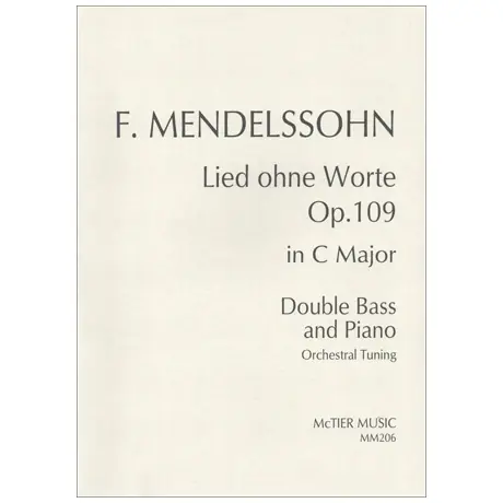 Mendelssohn Bartholdy, F. Lied ohne Worte op.109 in C Major Consegna Rapida