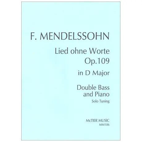 Mendelssohn Bartholdy, F. Lied ohne Worte op.109 in C Major Promozione