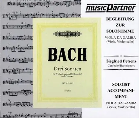 Bach, J. S. 3 Violoncellosonaten BWV 1027-1029 (CD - Begleitung zur Solostimme) Consegna Rapida