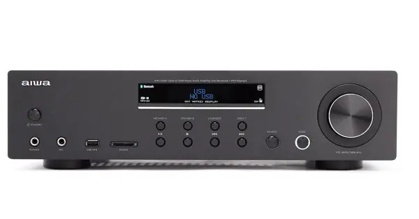 Prezzo Conveniente AIWA AMT 130BK - AMPLIFICATORE STEREO HI FI MULTIFUNZIONE CON BLUETOOTH, USB E INGRESSO PHONO