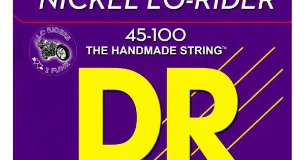 DR STRINGS NMLH 45 Nickel Lo Rider - MUTA CORDE PER BASSO NICKEL PLATED MEDIUM LIGHT 045/100 Spedito Oggi