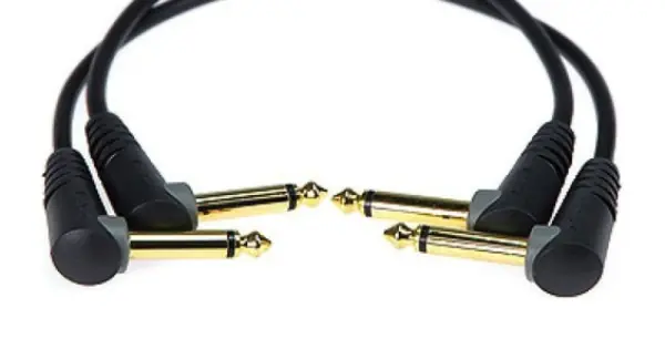 KLOTZ AU AJJ0030 Unbalanced Patch Cable - CAVO PATCH PER EFFETTI JACK MONO 6,3MM - JACK MONO 6,3MM 0,30 MT Professionale
