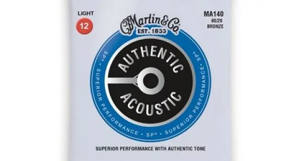 Ordina Subito MARTIN MA140 Authentic SP 80/20 Bronze Light - MUTA CORDE PER CHITARRA ACUSTICA LIGHT 012/054