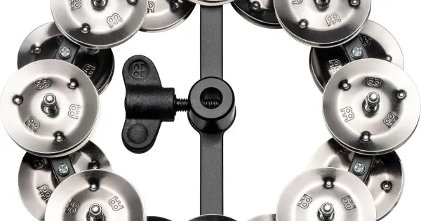 Prezzo Scontato MEINL HTHH2BK HiHat Tambourine Black - TAMBURELLO PER CHARLESTON CON DOPPIA FILA DI PIATTINI IN ACCIAIO