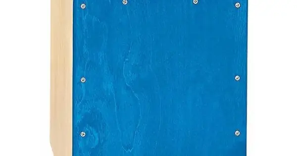 NINO PERCUSSION Nino 950B - CAJON IN BETULLA SCALA RIDOTTA CON TAPA BLU Subito Disponibile