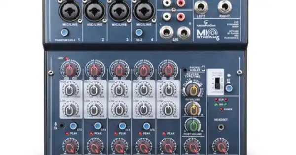SOUNDSATION Miostream6 - MIXER A 6 CANALI CON OTG, BLUETOOTH E SCHEDA AUDIO Direttamente Dal Produttore
