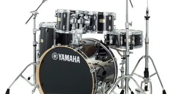 YAMAHA SBP0F5RBL Stage Custom Birch Raven Black - BATTERIA ACUSTICA NERA COMPLETA DI HARDWARE Scelto Dai Clienti