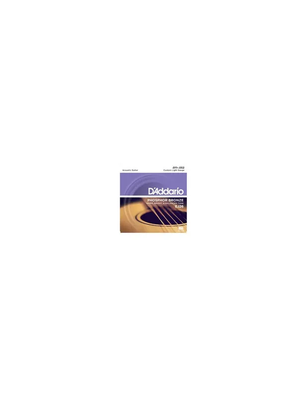 D‘Addario EJ26 - 011-052 - Muta Di Corde per Chitarra Acustica PB Popolare