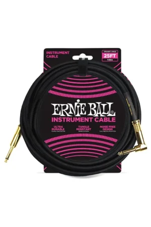 Ernie Ball 6058 Cavo Braided Black/Black 7,62 m Consegna Rapida