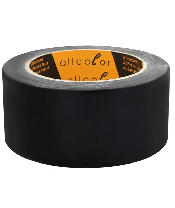 ALLCOLOR 670B, Dance floor PVC Tape 670 black - Nastro in PVC Morbido nero Opaco per Sale da Ballo Miglior Prezzo