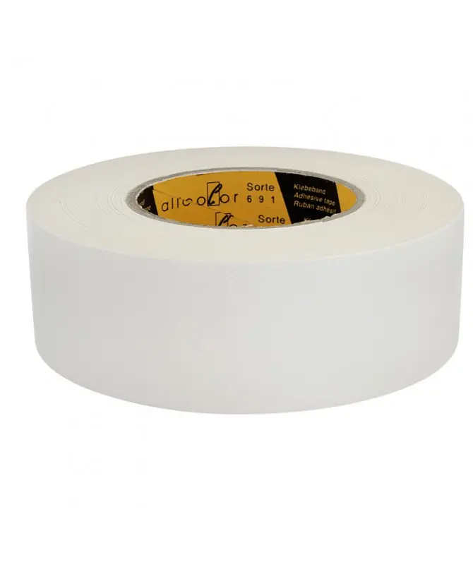 Promozione ALLCOLOUR 691HQW, Nastro in tela rivestita in polietilene, opaco, impermeabile, bianco 50 mm