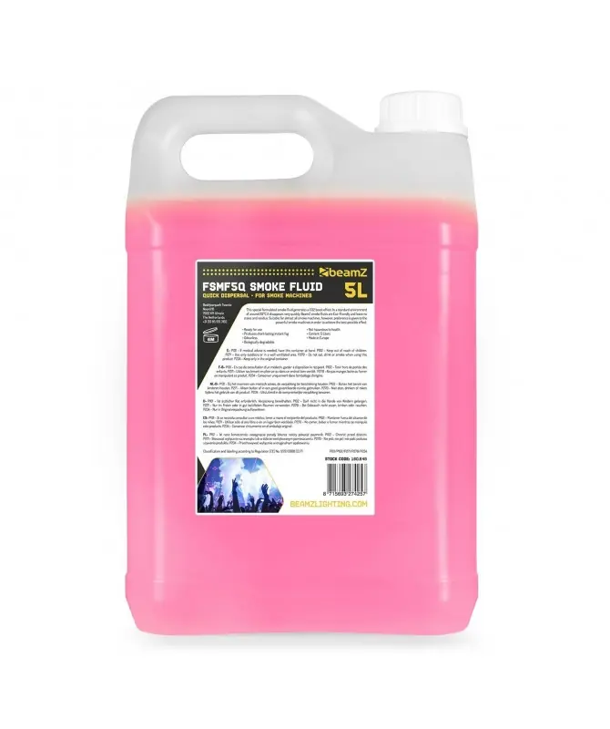 BEAMZ FSMF5Q Smoke Fluid 5L, Tanica Liquido Fumo a Rapida Dispersione, Cod. 160.648 Offerta Speciale