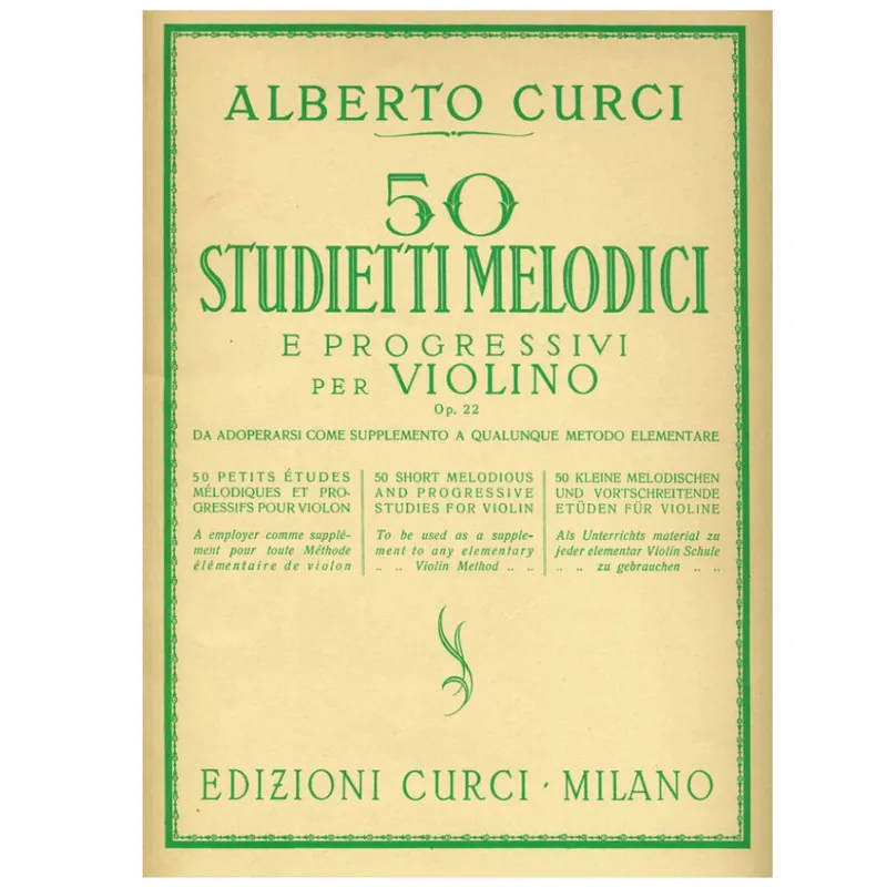 Curci - 50 Studietti melodici e progressivi per violino Ordina Subito