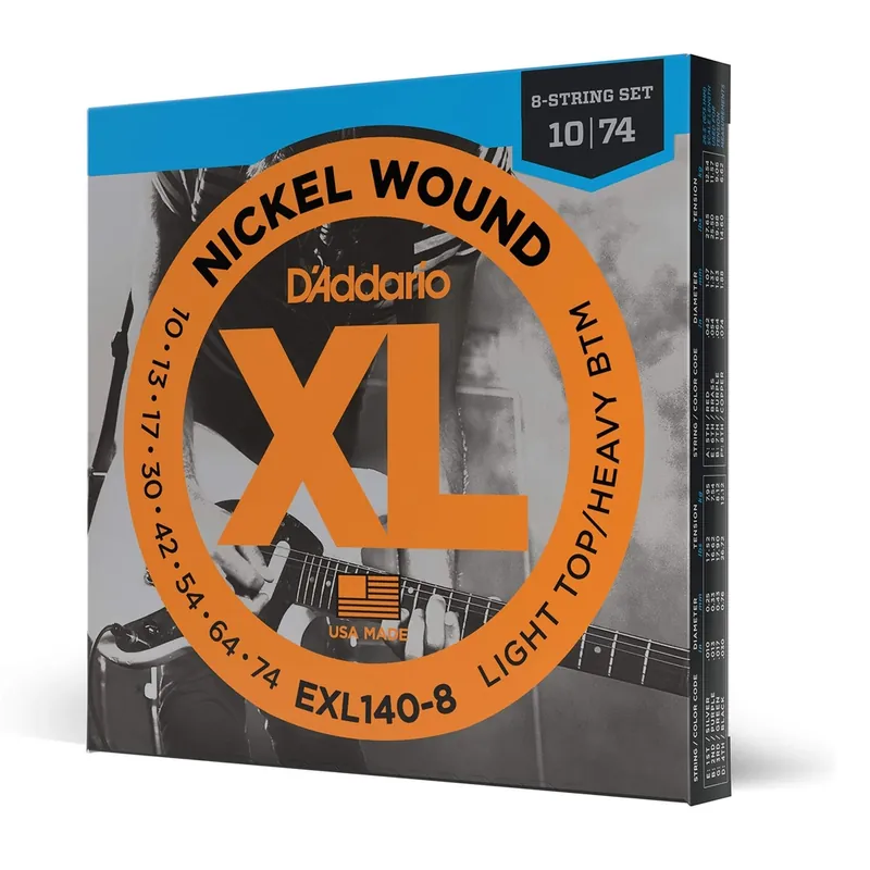 Muta 8 Corde Chitarra Elettrica D‘Addario 10-74 EXL140-8 Economico