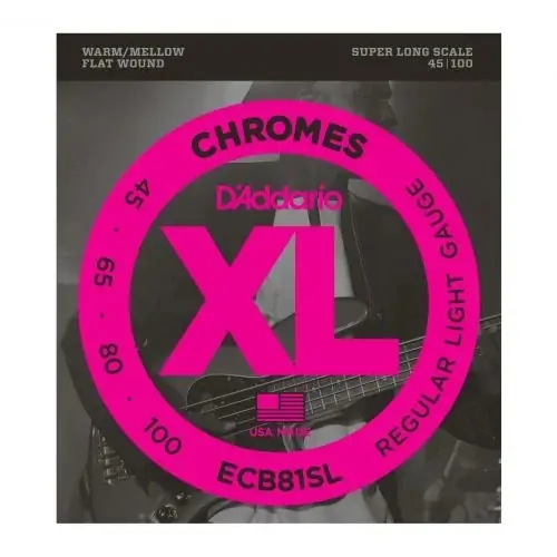 Muta D‘Addario per basso ECB81SL Chromes 45-100 Super Long Scale Consegna Rapida